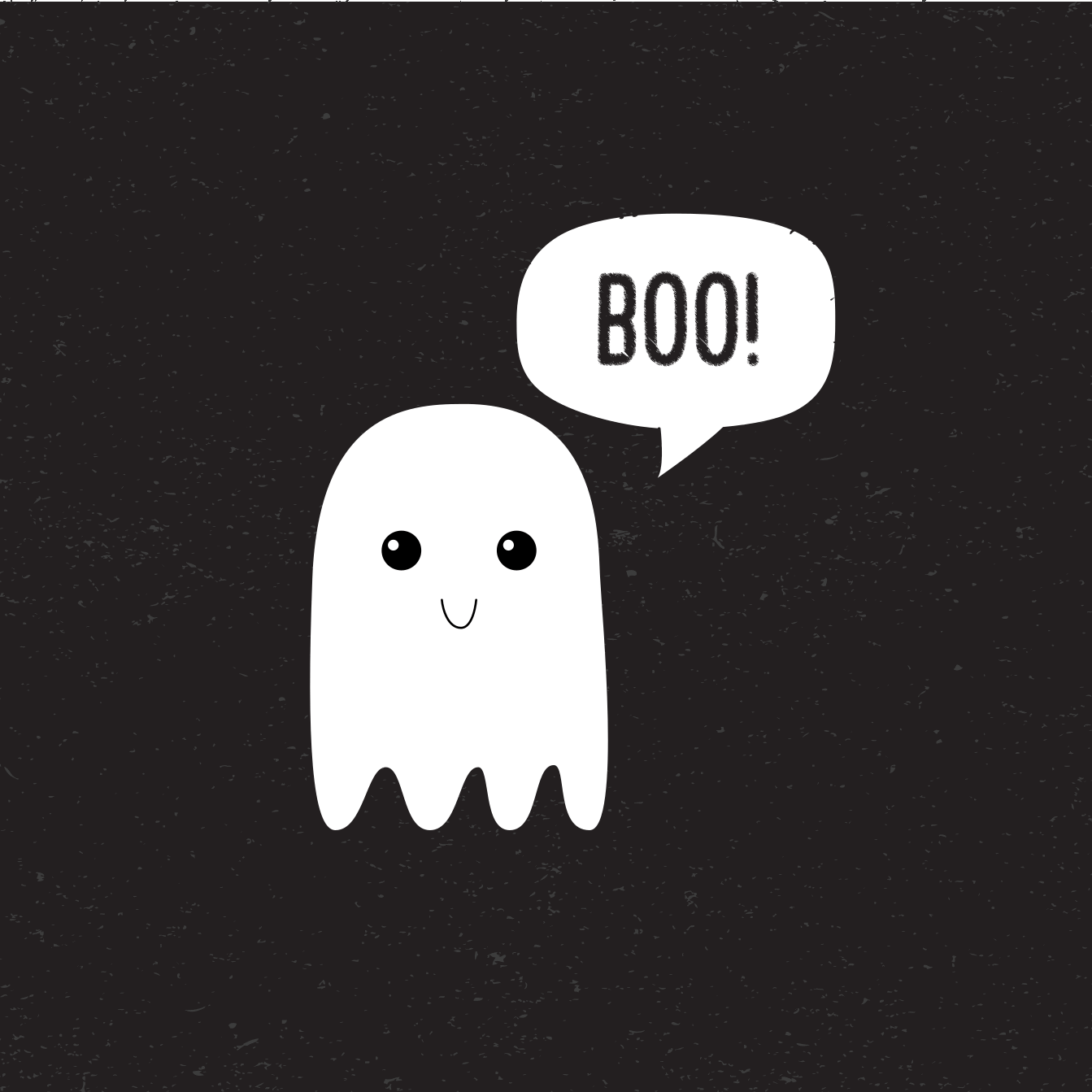 A cute ghost saying Boo!